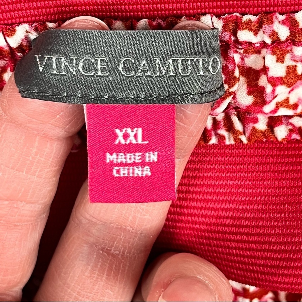 Vince Camuto Pleated Red Midi Skirt Size XXL - Picture 7 of 10
